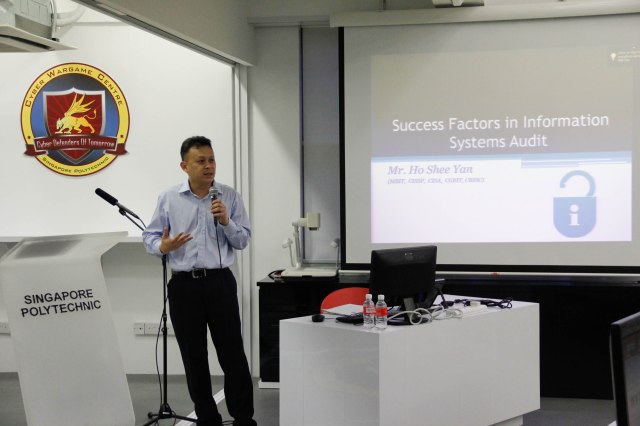 Mr Ho Shee Yan sharing on "Success Factors on Information Systems Audit"